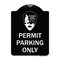 Signmission National Park Service Permit Parking Heavy-Gauge Aluminum Sign, 24" x 18", BW-1824-23863 A-DES-BW-1824-23863 - alternate 1